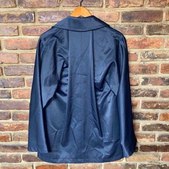 Emanuel Ungaro Liberte Navy Blue Button Down Coat Jacket Women's Size Small - Picture 6 of 6